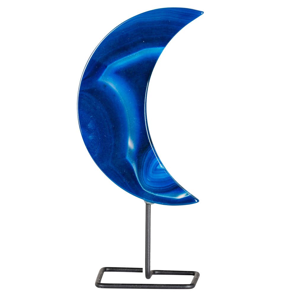 AGATE MOON ON STAND: TEAL