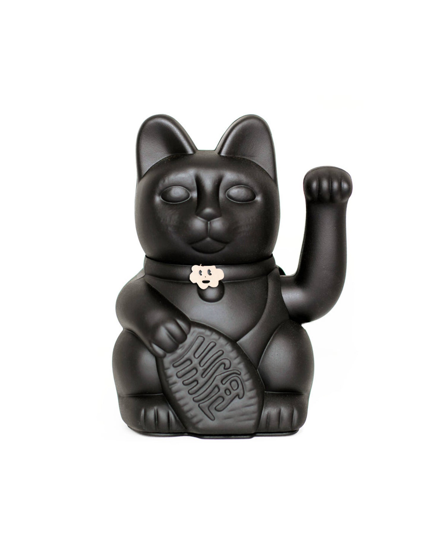 LuckyCat Black Fortune Cat: M - 15x10x6 cm