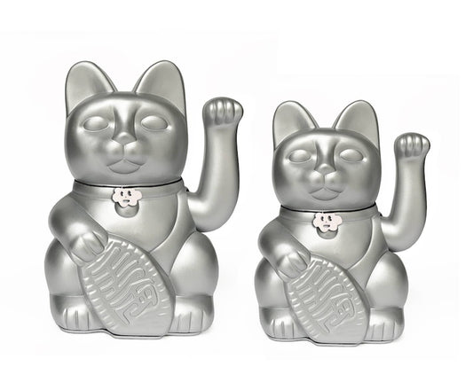 Luckycat Chinese Luckycat or Luckycat Silver: M - 15x10x6 cm