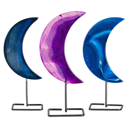 AGATE MOON ON STAND: TEAL