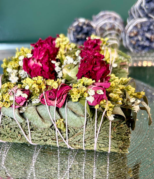 Floral Cedar Bundle - Smoke Cleansing - Fall Bundle -Smudge: FLORAL CEDAR