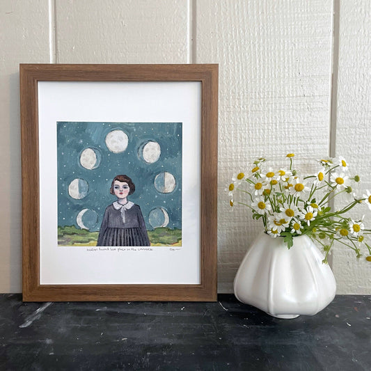 Marion found her place in the universe - print: 8 by 10