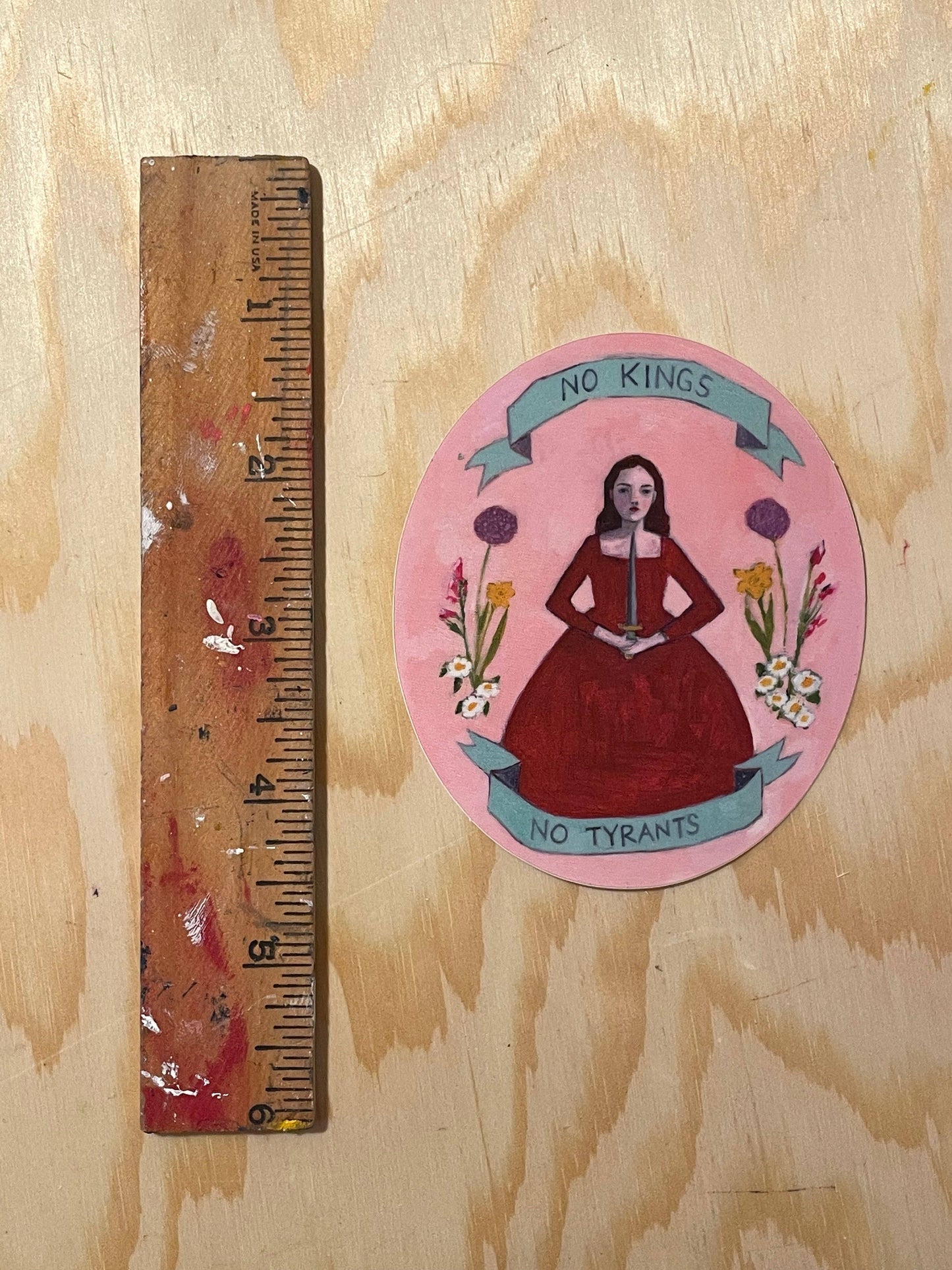 No kings, no tyrants -  vinyl sticker