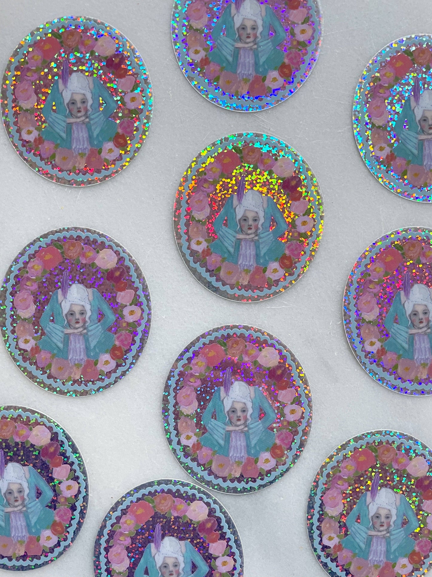 Marie Antoinette  - glitter vinyl sticker