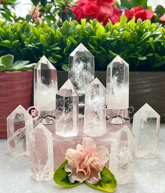 Wholesale Lot 1 Lb Natural Clear Quartz Obelisk Tower Point