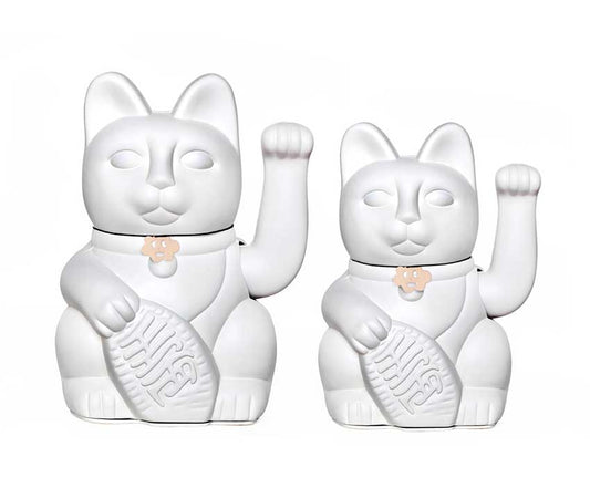 Diminuto Cielo White Luckycat Decorative Tabletop Object: M - 15x10x6 cm