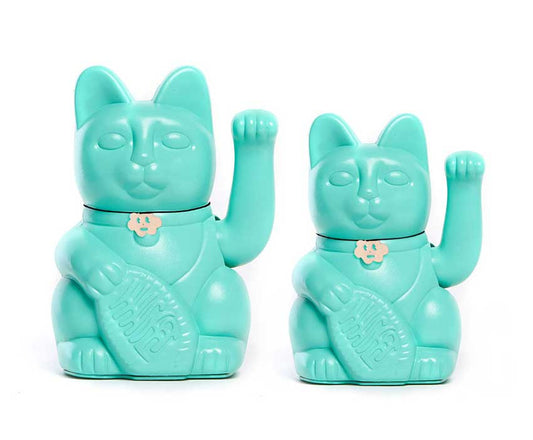 Luckycat Chinese Luckycat or Luckycat Aquamarine: M - 15x10x6 cm